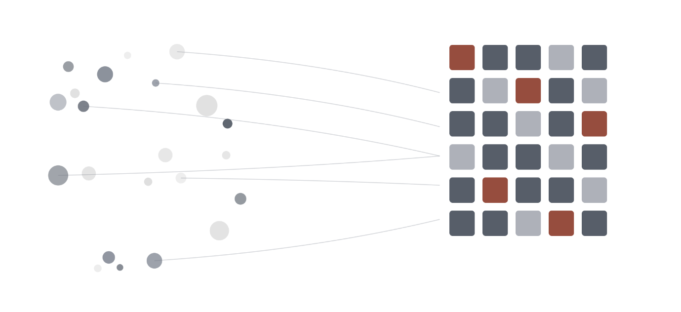 Scattered operational evidence converging into a structured risk register.